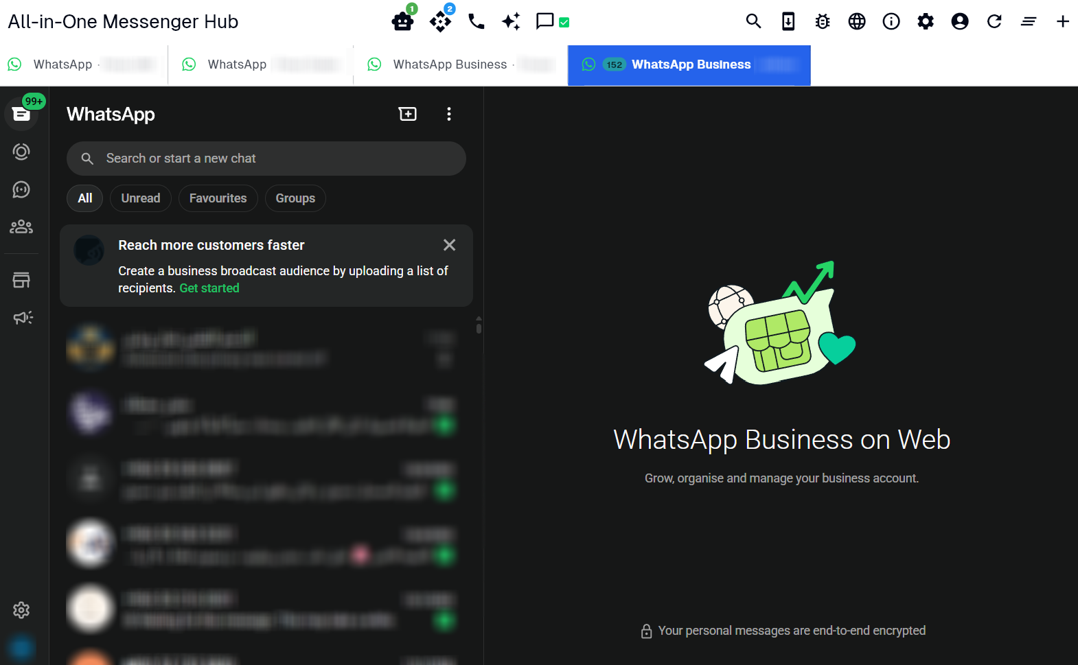 All-in-One Messenger Hub - Desktop App