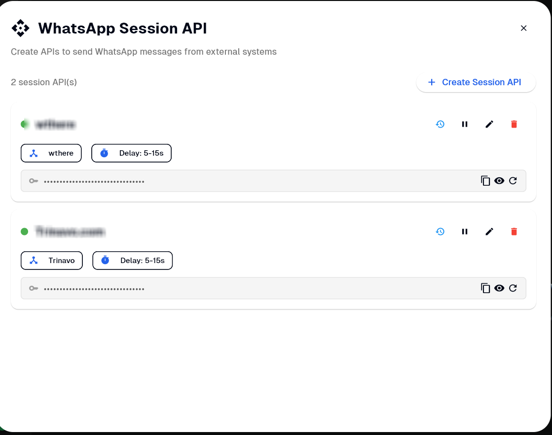 WhatsApp Session API